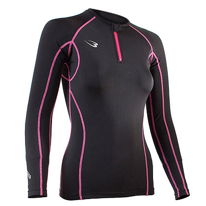 BM・GEAR アスリートウインターVer (クルーネックファスナー)WOMEN S ブラック×ブラック
