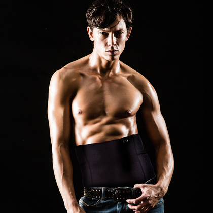 スリムラップ MEN M ブラック×ブルー