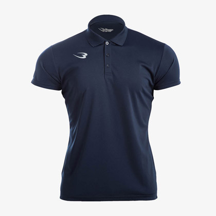 BM・DRY スポーツポロシャツ1 2XL ブラック×グレー