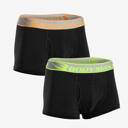 スポーツボクサーパンツ2枚セット XL ライムグリーン×ブルー