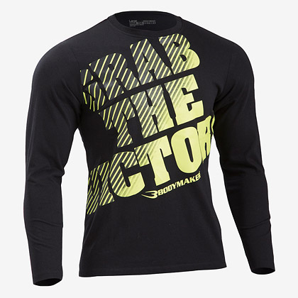 SPORTSプリントロングスリーブTシャツ1 L ブラック