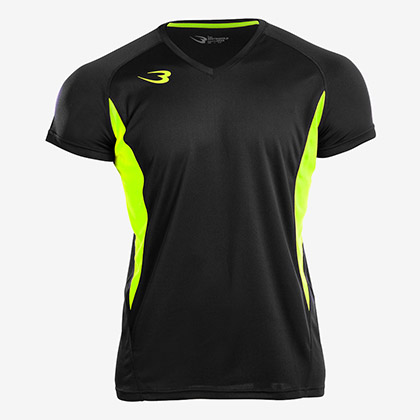 BM・DRY Vネックハーフスリーブ S2 XL ライムグリーン