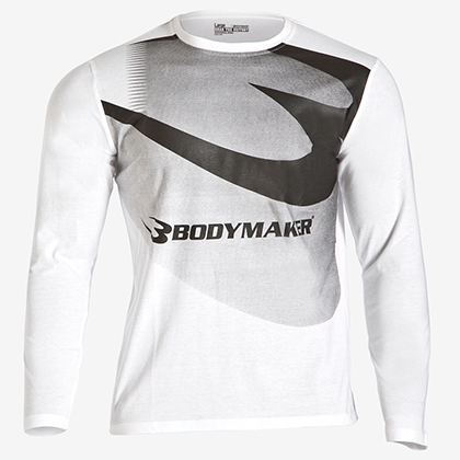 Bロゴグラデーションプリント ロングスリーブTシャツ M ブラック