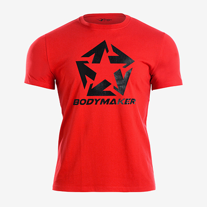 カジュアルプリントTシャツ STAR2 M レッド