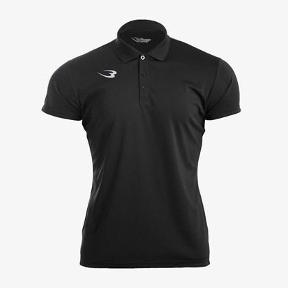 BM・DRY スポーツポロシャツ1 2XL ブラック×グレー