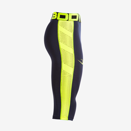 BMパンチングメッシュGEAR ミドルパンツ M ネイビー×イエロー