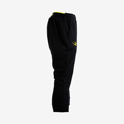 スウェットサルエル7分丈パンツ XL ブラック×イエロー