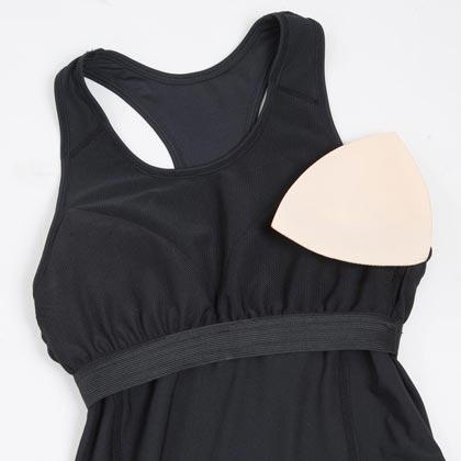 BM・GEAR アスリートWOMEN タンクトップ(ブラ付き) M ブラック×ピンク
