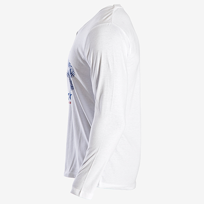 BロゴSTARプリント VネックロングスリーブTシャツ M ブラック