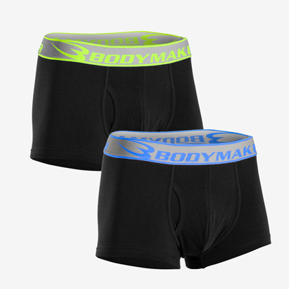 スポーツボクサーパンツ2枚セット XL ライムグリーン×ブルー