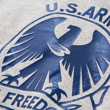 カジュアルプリントTシャツ ARMY1 XL ネイビー