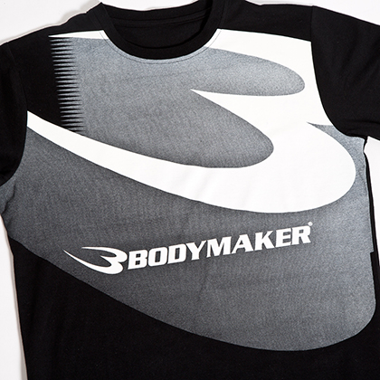 Bロゴグラデーションプリント ロングスリーブTシャツ M ブラック