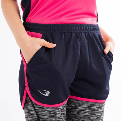 BM・DRY ショートパンツ WOMEN L ネイビー