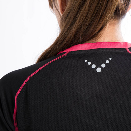 BM・DRY Vネックハーフスリーブ WOMEN L ブラック
