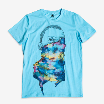BM・SOULS プリントTシャツ5 L ブルー