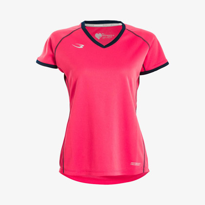 BM・DRY Vネックハーフスリーブ WOMEN L ブラック