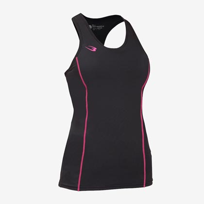 BM・GEAR アスリートWOMEN タンクトップ(ブラ付き) M ブラック×ピンク