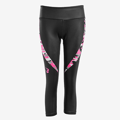 スポーツミドルパンツ WOMEN M ブラック×ピンク