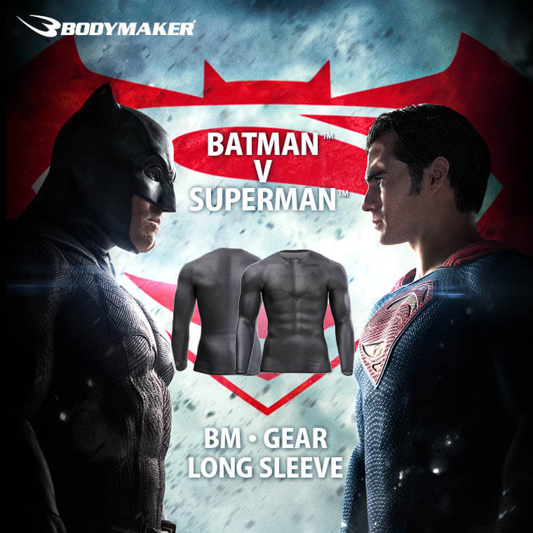 MARVELコラボウェア アメコミスポーツウェア BM・GEAR BATMANロングスリーブ