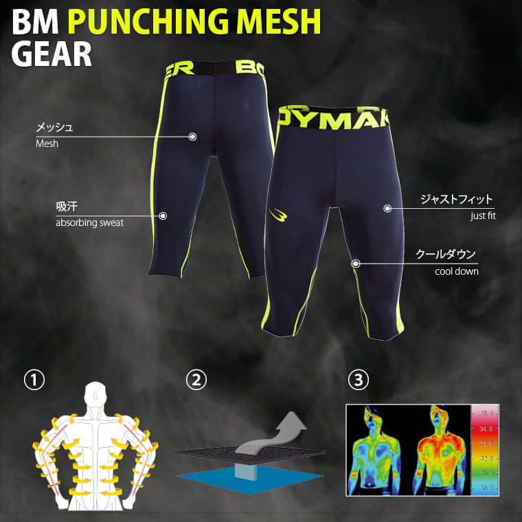 BMパンチングメッシュGEAR ミドルパンツ