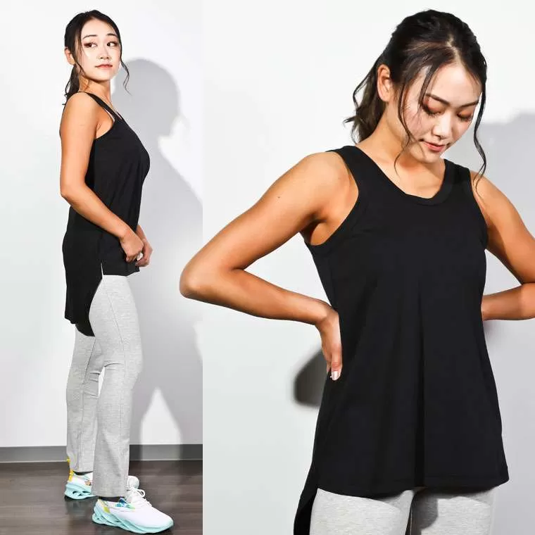 【UV加工】肌ざわりなめらか ノースリーブロング