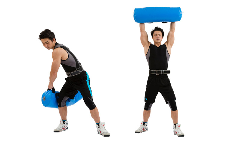 ウォータバッグを使った体幹トレーニングの方法