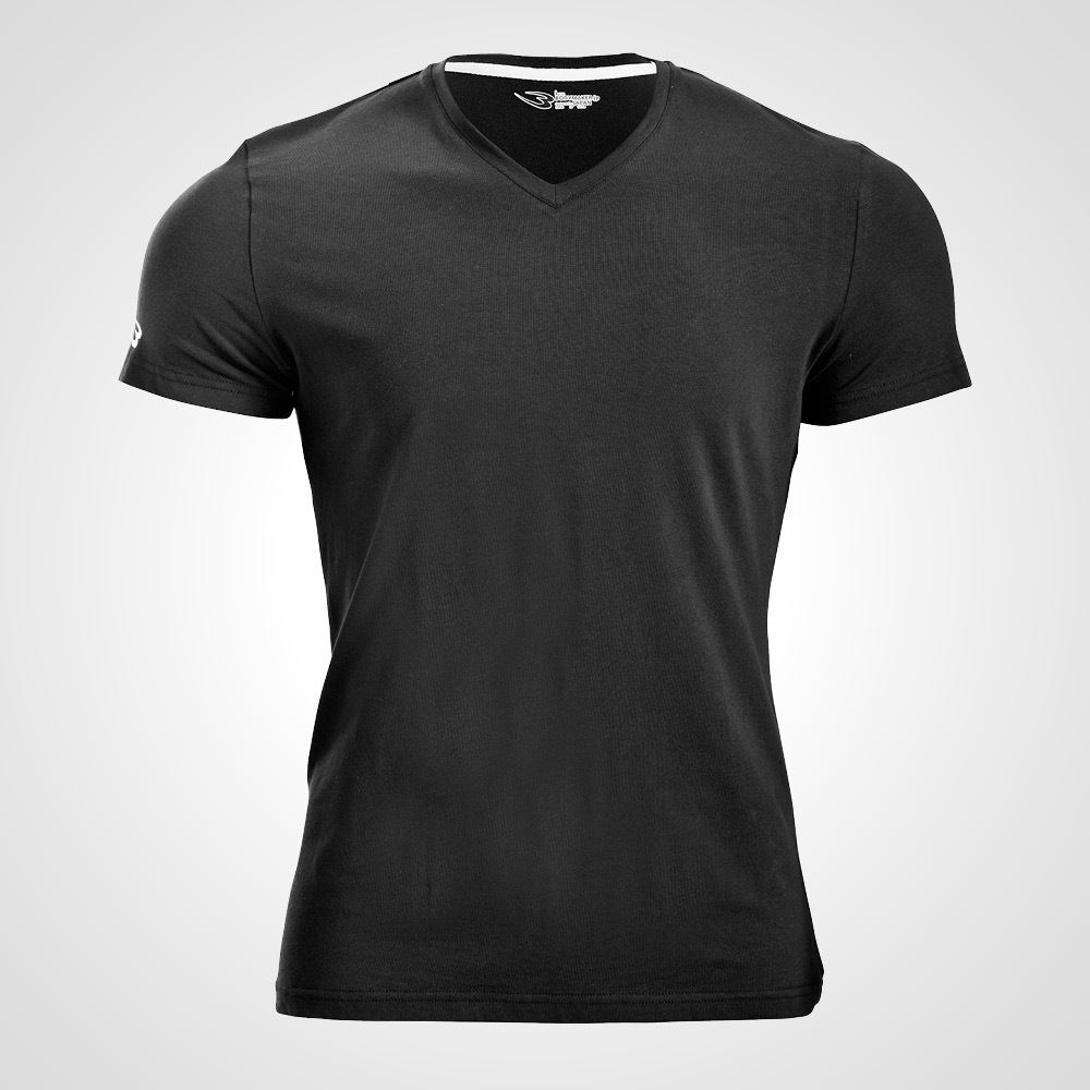 ベーシックTシャツハーフスリーブVネック1