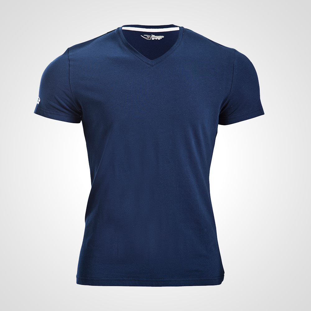 ベーシックTシャツハーフスリーブVネック1