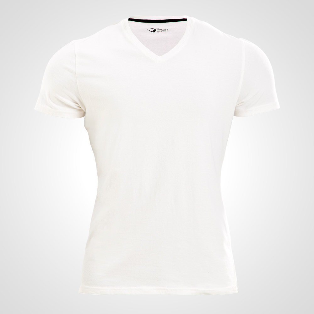 ベーシックTシャツハーフスリーブVネック1