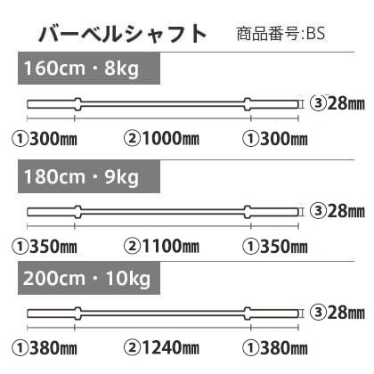 バーベルシャフト １８０ｃｍ BS180｜BODYMAKER（ボディメーカー）公式 ...