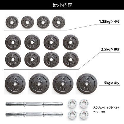 ハンマートーンダンベルセット50kg