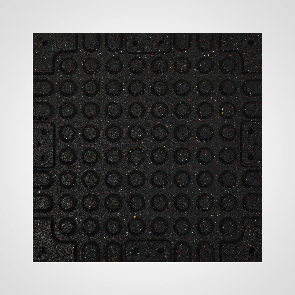 ラバーマット(2cm厚 50cm×50cm) ブラック 6枚セット