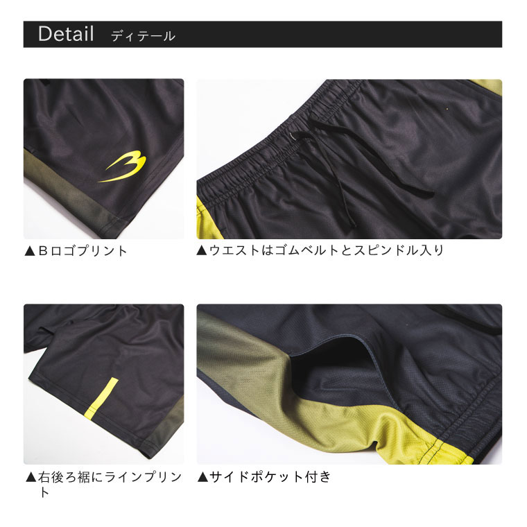 BM・DRY グラデーションプリント ショートパンツ