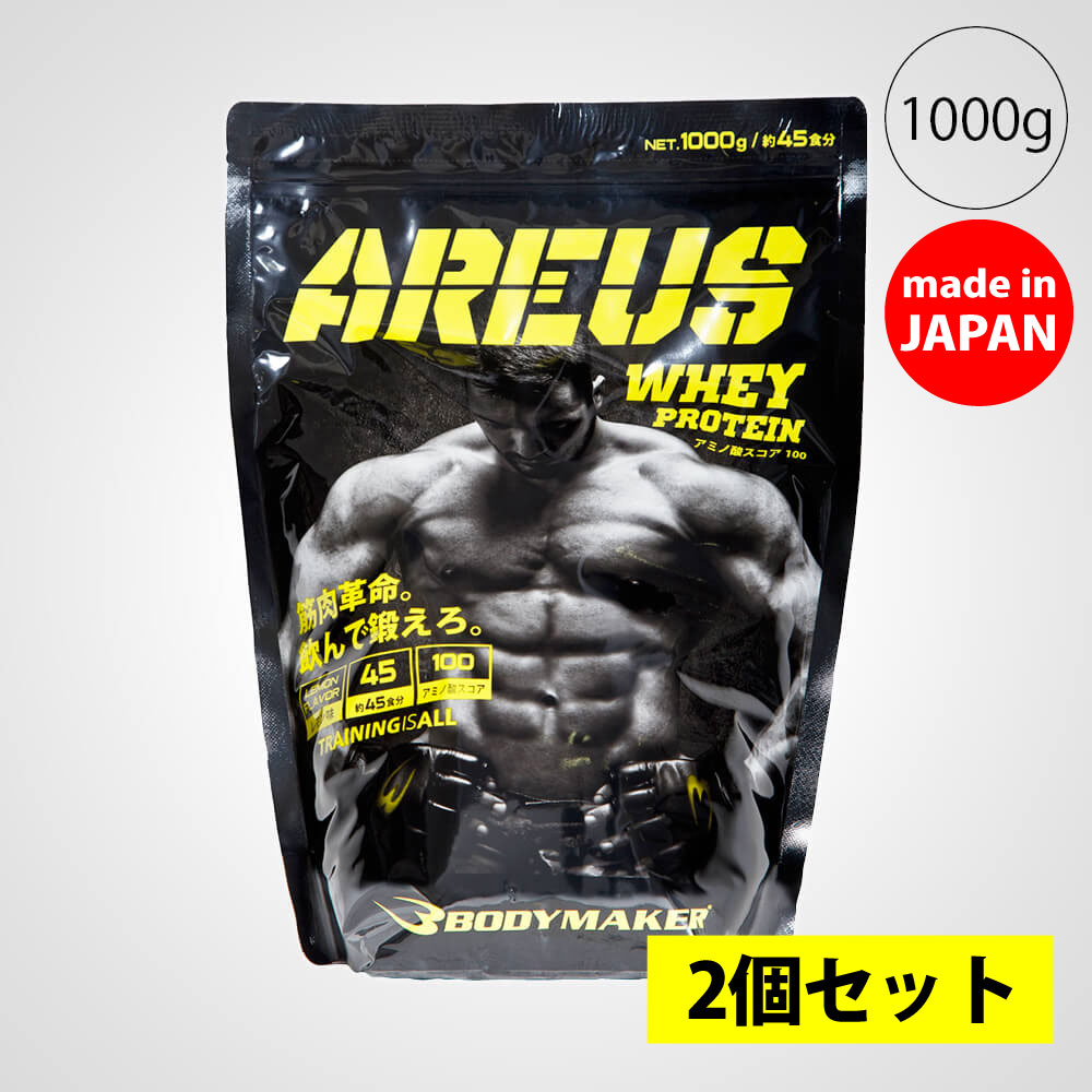 AREUS 粉末プロテイン レモン味 1kg 2個セット