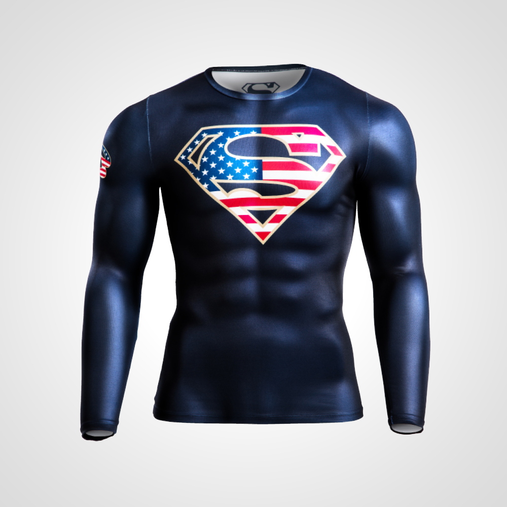 BM・GEAR SUPERMAN STARS & STRIPES ロングスリーブ