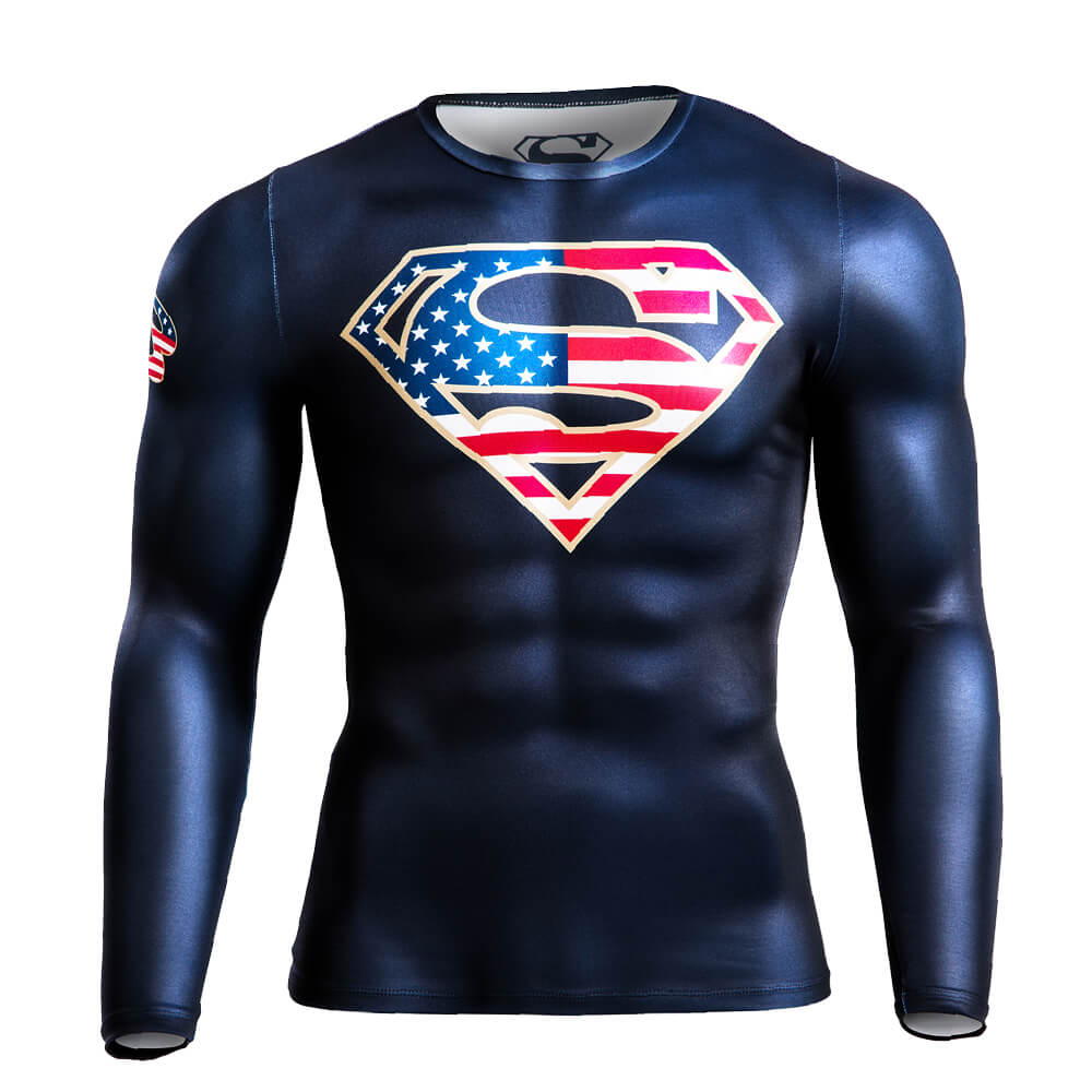 BM・GEAR SUPERMAN STARS & STRIPES ロングスリーブ