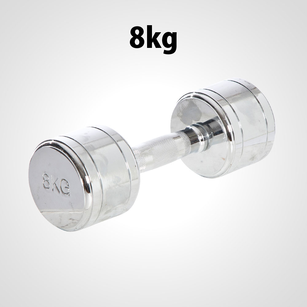 クロームダンベル（グリップ固定式） 8kg｜BODYMAKER（ボディ