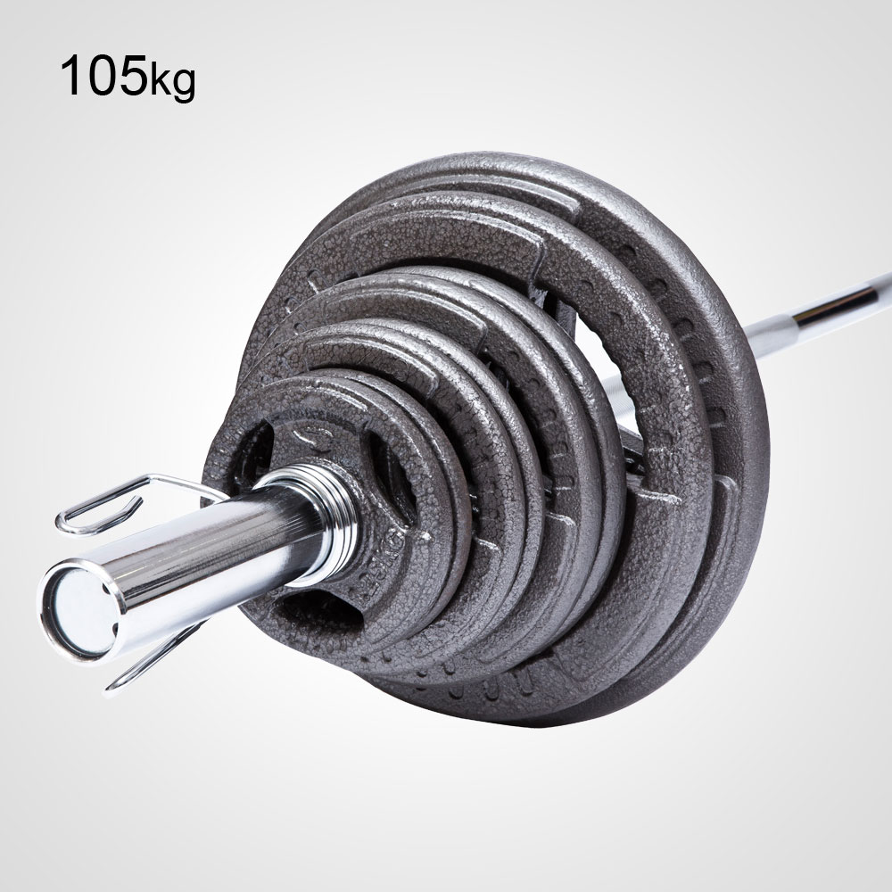 ハンマートーンオリンピックプレートバーベルセット 105kg