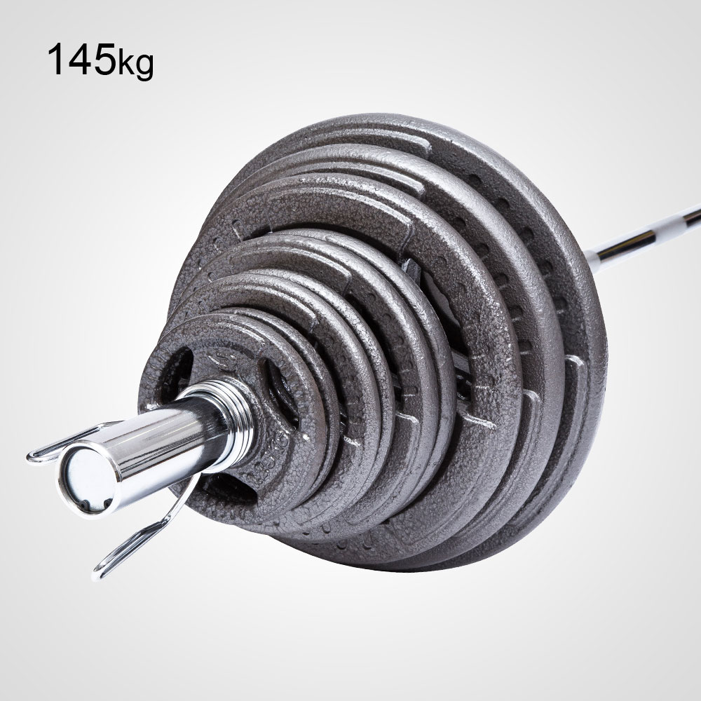 ハンマートーンオリンピックプレートバーベルセット 145kg