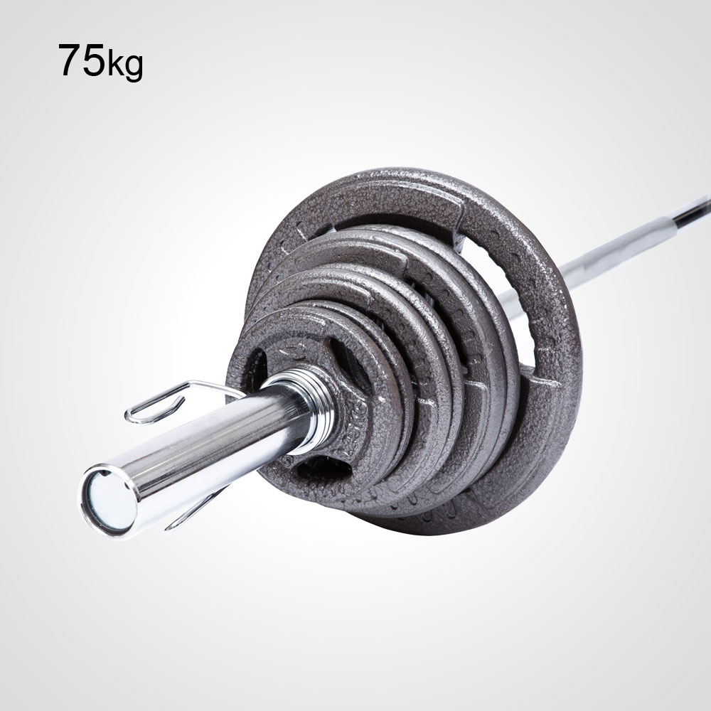 ハンマートーンオリンピックプレートバーベルセット 75kg