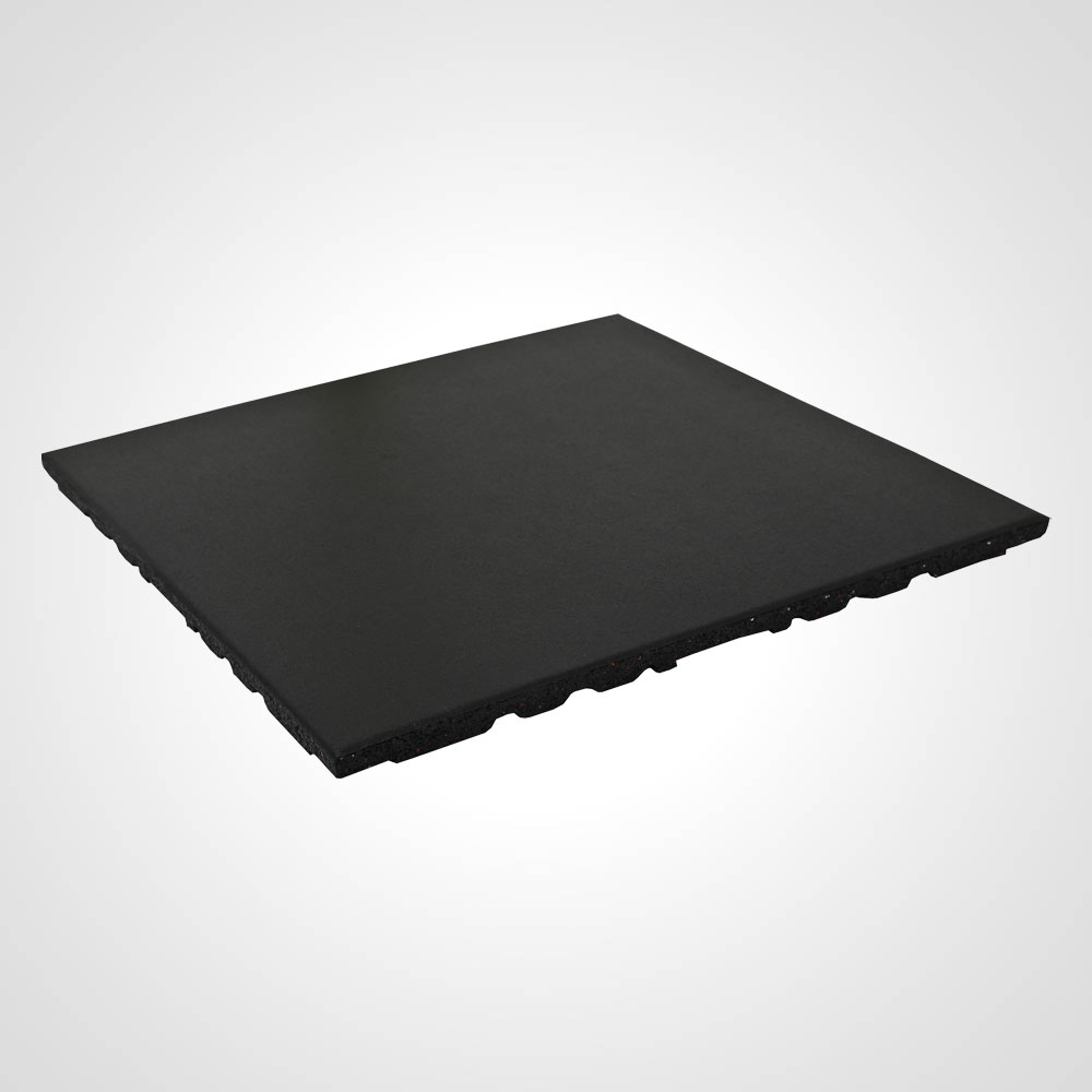 ラバーマット(2cm厚 50cm×50cm) ブラック 6枚セット