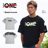 ＴＥＡＭ ＯＮＥ×ＢＯＤＹＭＡＫＥＲ コラボ ヘビーウェイトコットン ハーフスリーブ Ｓ ブラック