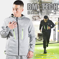 ＢＭ・ＴＥＣＨ Ｂロゴパーカー２ Ｍ ブラック
