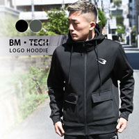 ＢＭ・ＴＥＣＨ Ｂロゴパーカー２ Ｍ ブラック