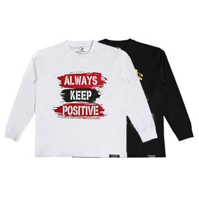 プリントＴシャツ ロングスリーブ４ Ｍ ブラック
