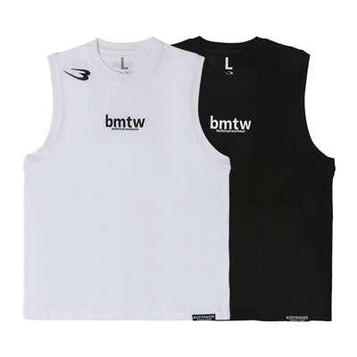 bmtw プリントノースリーブTシャツ