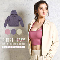 ショートヘビースウェットパーカー ＷＯＭＥＮ Ｍ ベージュ