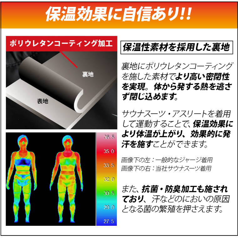 トレーニング 減量 ダイエット 気密性 発汗効果 衛生面 水洗い リフレクタープリント