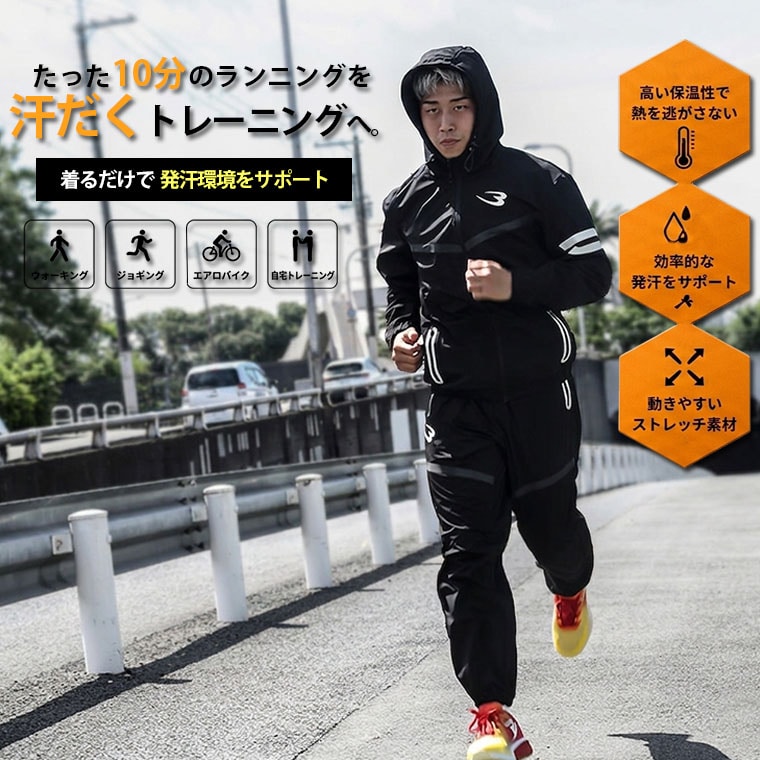 サウナスーツアクティブ１４　セットアップスーツ