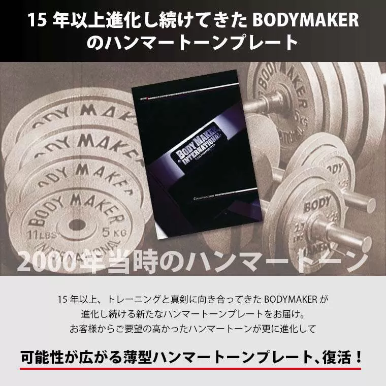 ハンマートーン　バーベルプレート（15キロ×2） bodymaker_hnmst250